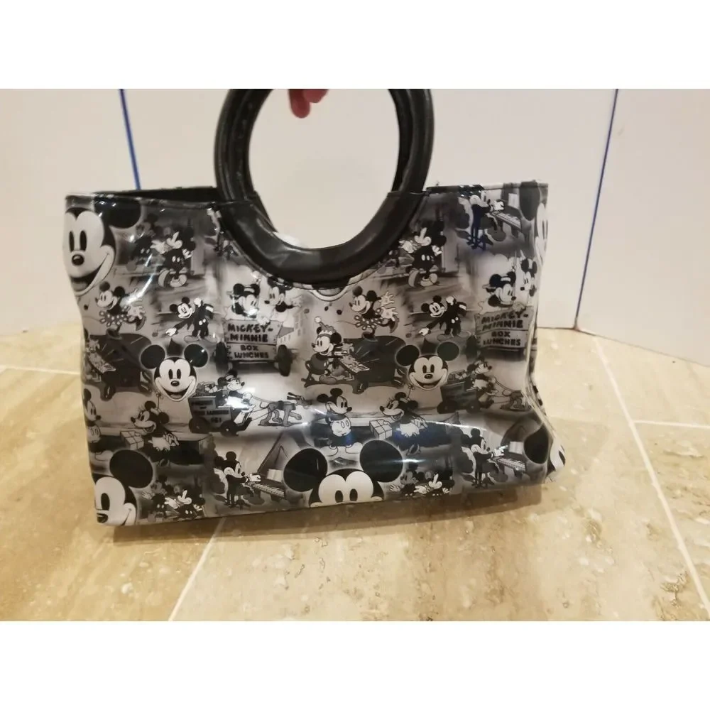 Walt Disney Bag Mickey‎ Minnie Box Lunches Vtg Cartoon look Comic Handbag Purse